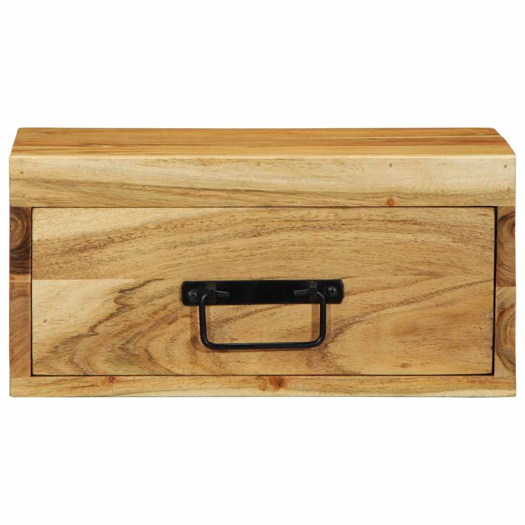 vidaXL Wall-mounted Bedside Cabinet Solid Wood Acacia 5