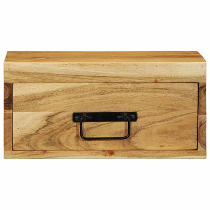 vidaXL Wall-mounted Bedside Cabinet Solid Wood Acacia 5
