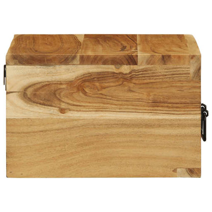 vidaXL Wall-mounted Bedside Cabinet Solid Wood Acacia 6