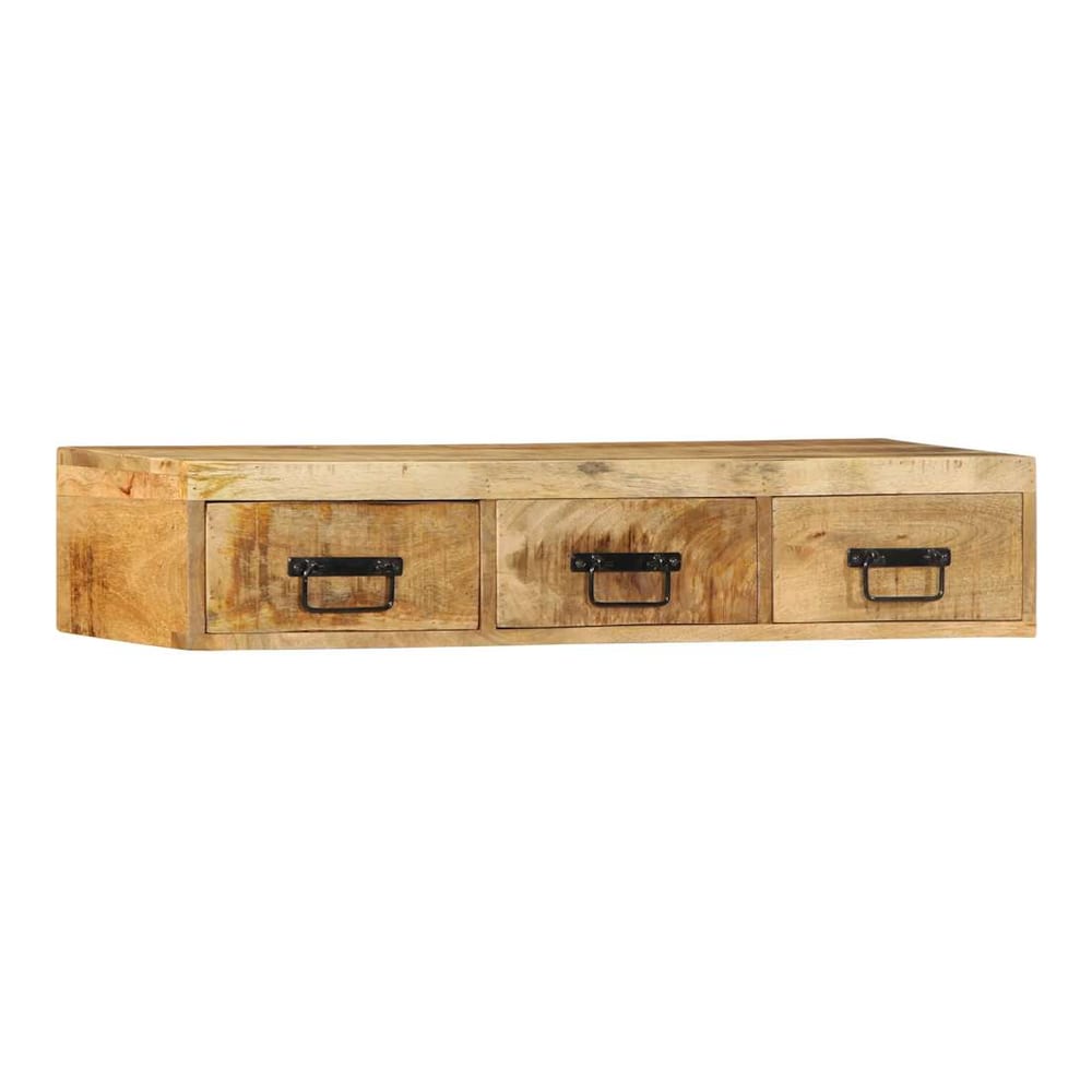 Wall-mounted TV Cabinet Solid Wood Reclaimed 100 x 30 x 19 cm Solid rough mango wood