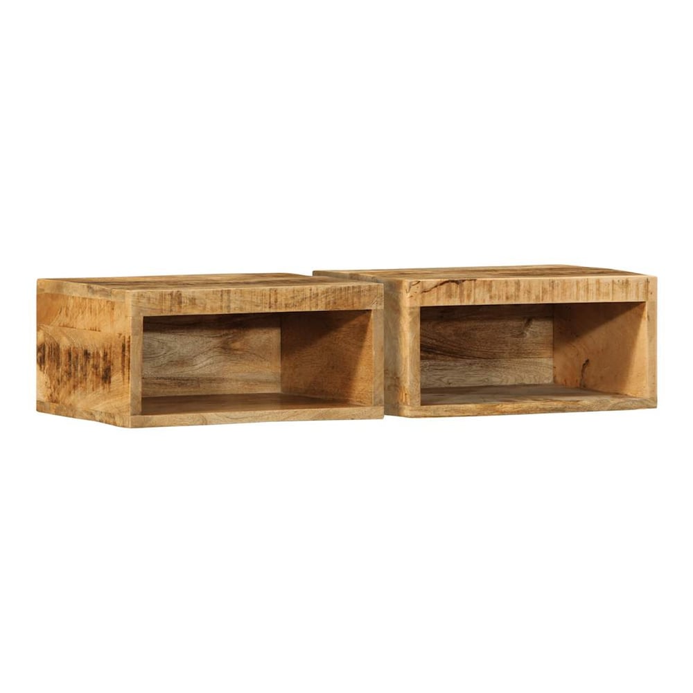 Wall-mounted TV Cabinet Set Solid Wood Acacia Solid rough mango wood