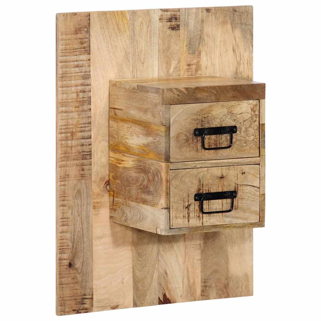 vidaXL Bedside Cabinet 60x32x80 cm Solid Rough Wood Mango 1