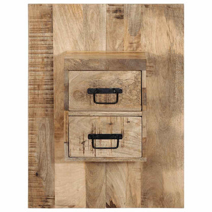vidaXL Bedside Cabinet 60x32x80 cm Solid Rough Wood Mango 2