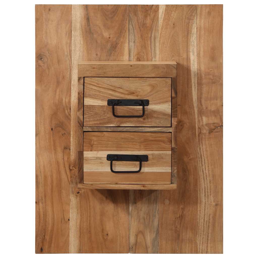 vidaXL Bedside Cabinet 60x32x80 cm Solid Wood Acacia 2