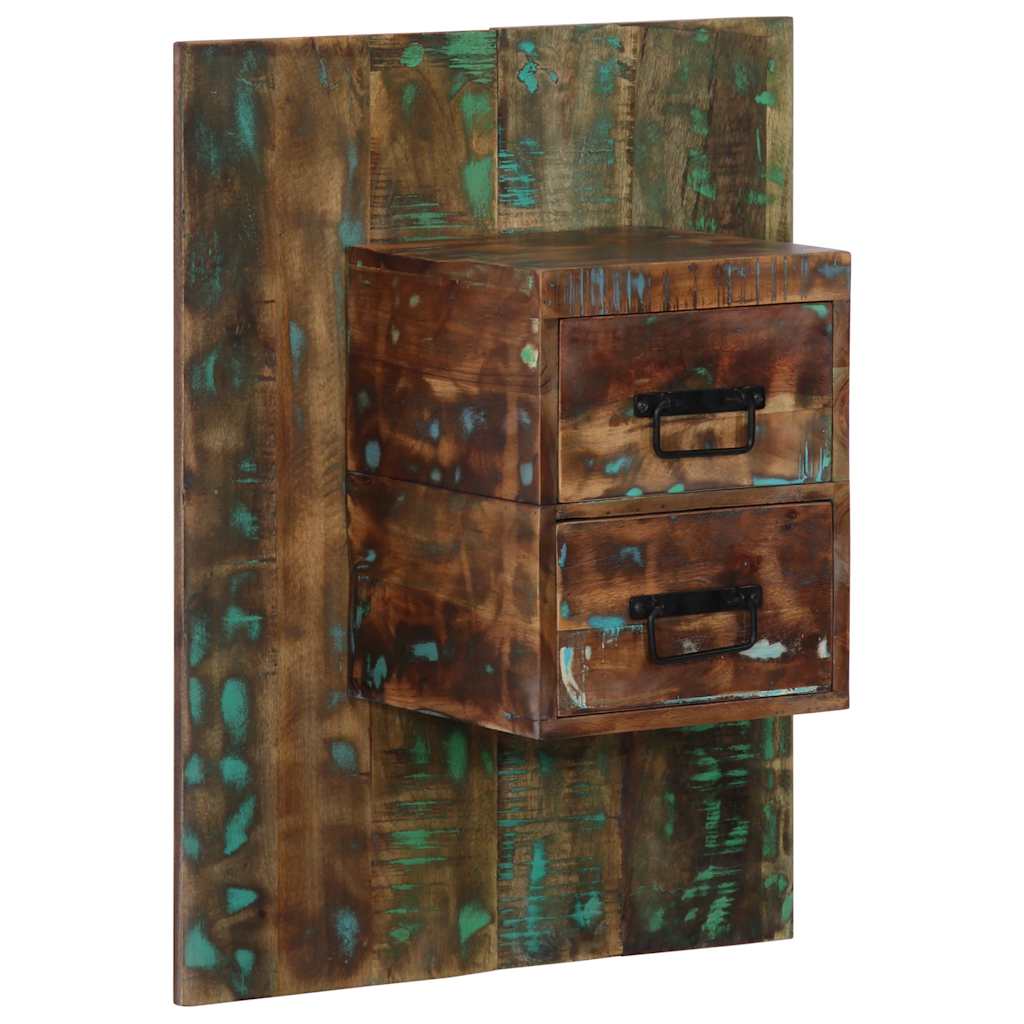 vidaXL Bedside Cabinet Multicolour 60x32x80 cm Solid Wood Reclaimed 3