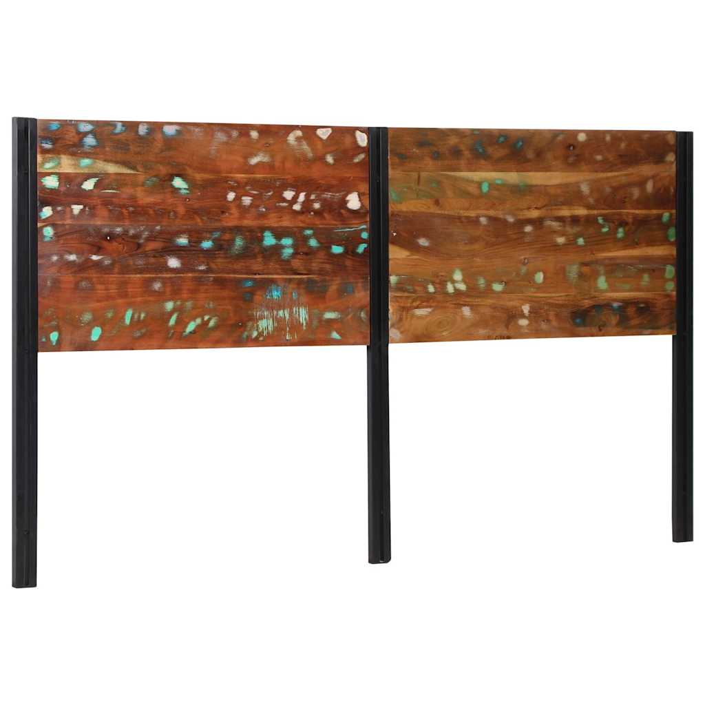 vidaXL Headboard 180 cm Solid Wood Reclaimed and Iron 1