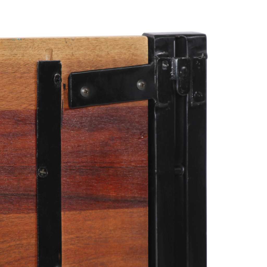 vidaXL Headboard 180 cm Solid Wood Reclaimed and Iron 6