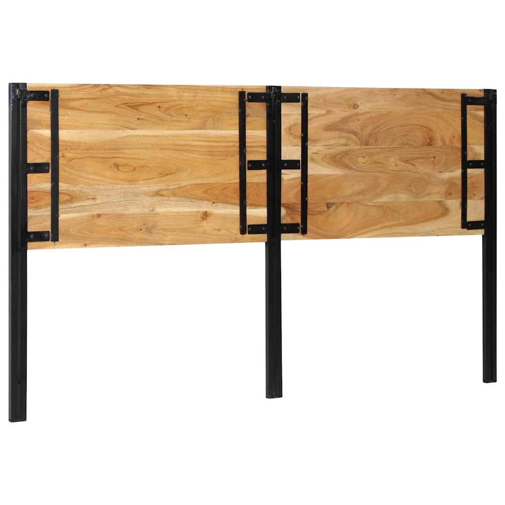 vidaXL Headboard 180 cm Solid Wood Acacia and Iron 5