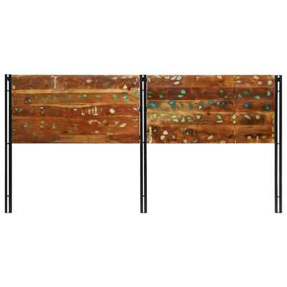 vidaXL Headboard 200 cm Solid Wood Reclaimed and Iron 2