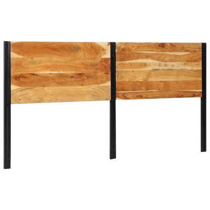 vidaXL Headboard 200 cm Solid Wood Acacia and Iron 1
