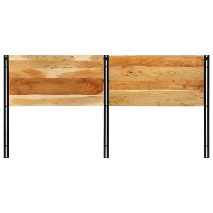 vidaXL Headboard 200 cm Solid Wood Acacia and Iron 2