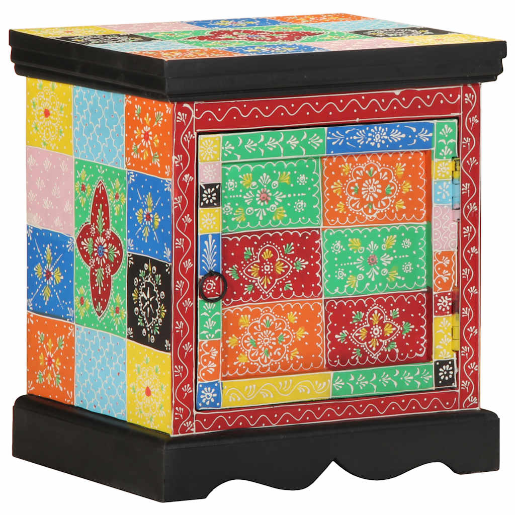 vidaXL Bedside Cabinet Multicolour 40x35x45 cm Solid Wood Mango 1