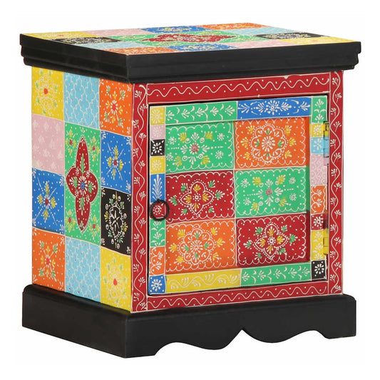 Bedside Cabinet Multicolour 40x35x45 cm Solid Wood Mango 1