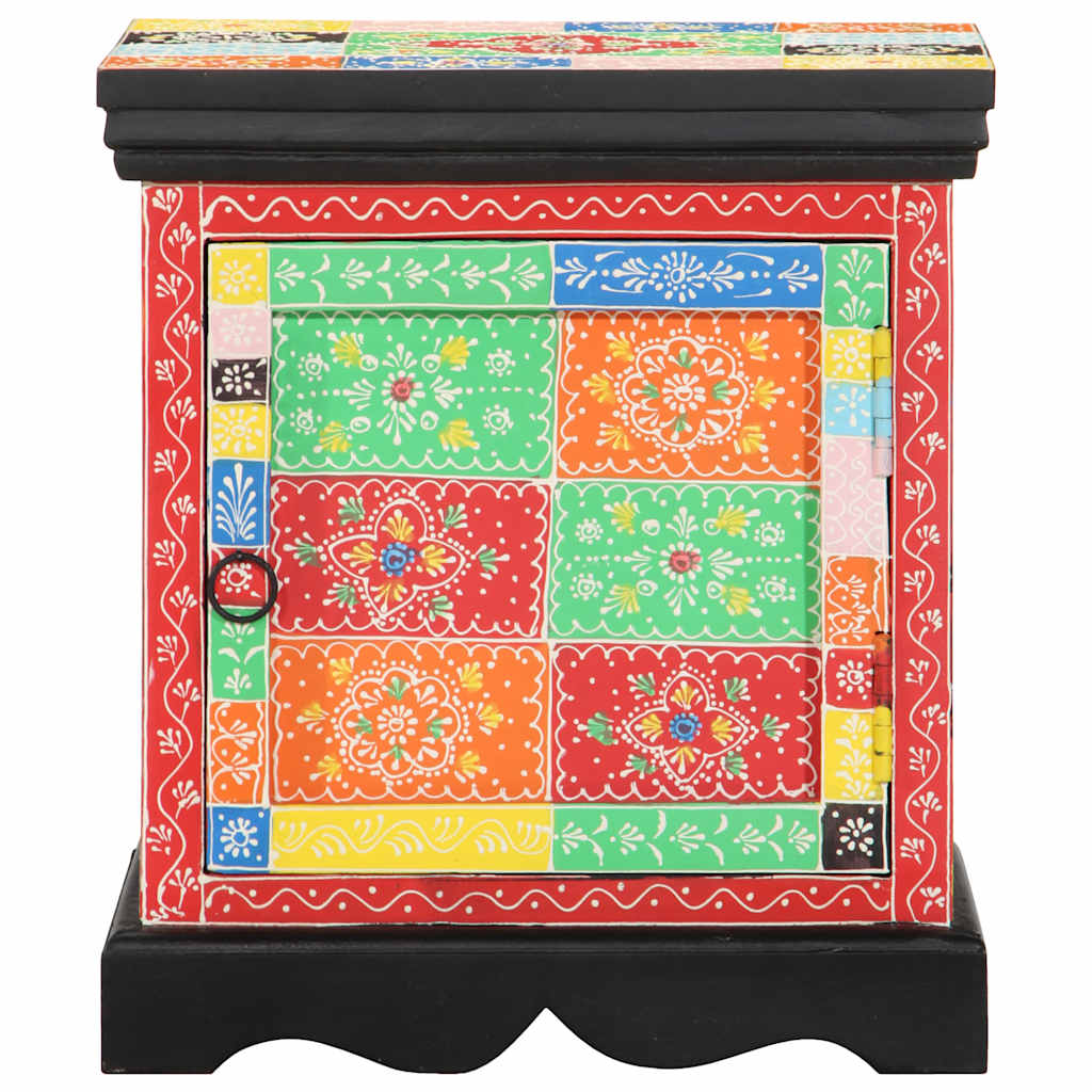 vidaXL Bedside Cabinet Multicolour 40x35x45 cm Solid Wood Mango 2