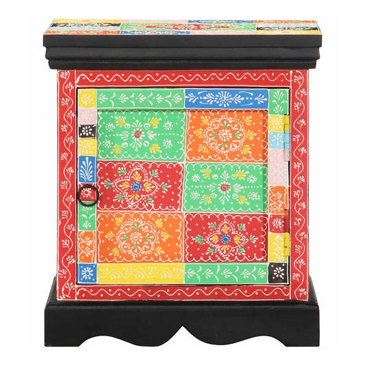 Bedside Cabinet Multicolour 40x35x45 cm Solid Wood Mango 1