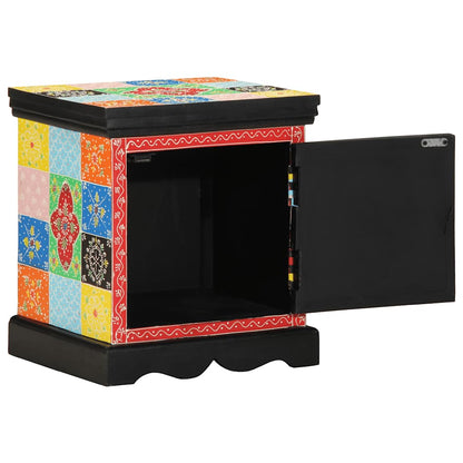 vidaXL Bedside Cabinet Multicolour 40x35x45 cm Solid Wood Mango 3