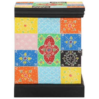 vidaXL Bedside Cabinet Multicolour 40x35x45 cm Solid Wood Mango 4