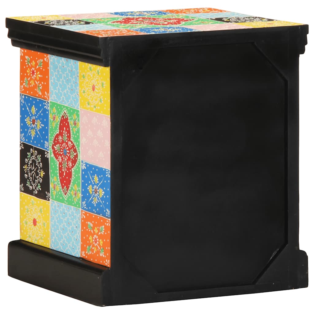 vidaXL Bedside Cabinet Multicolour 40x35x45 cm Solid Wood Mango 5