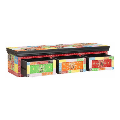 TV Cabinet Multicolour Solid Mango wood 100 x 30 x 24 cm