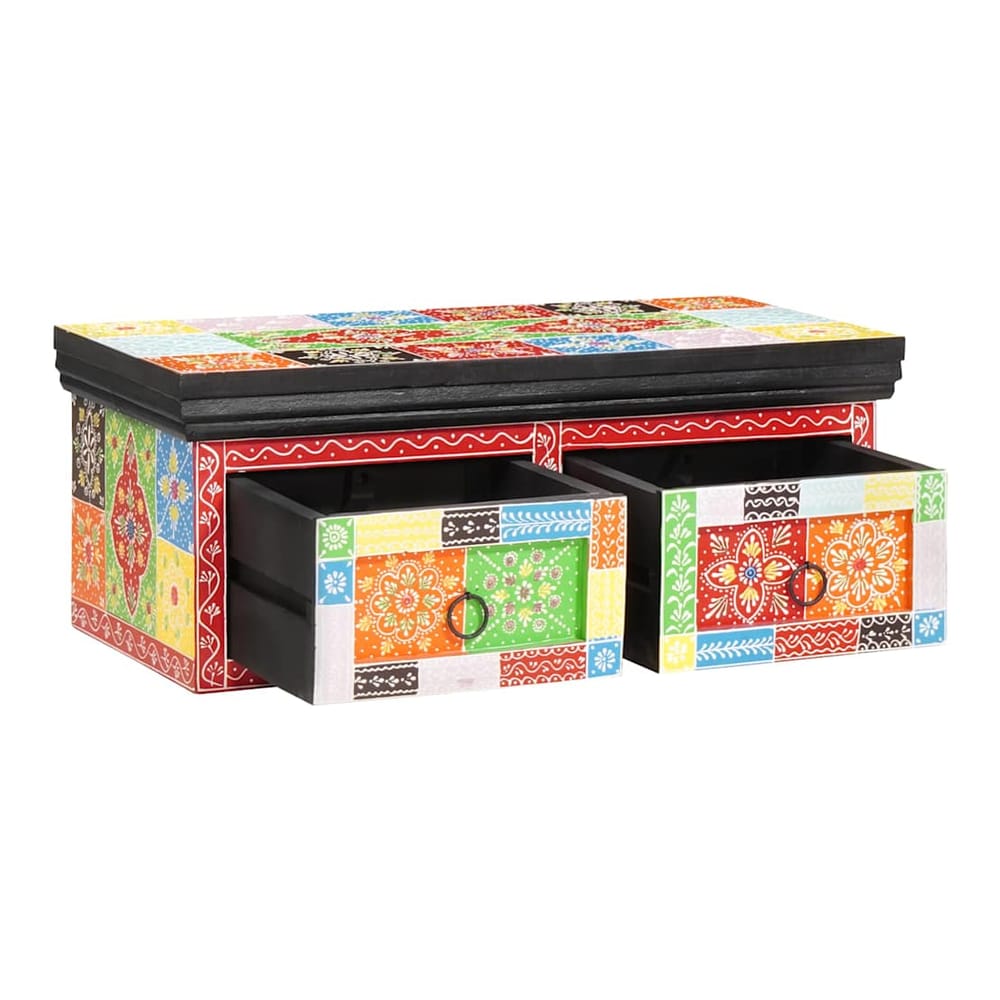 TV Cabinet Multicolour Solid Mango wood 60 x 30 x 24 cm