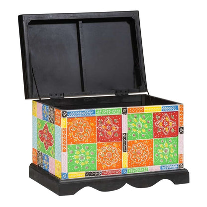 Storage Box Multicolour Solid Mango wood 60 cm 40 cm 40 cm
