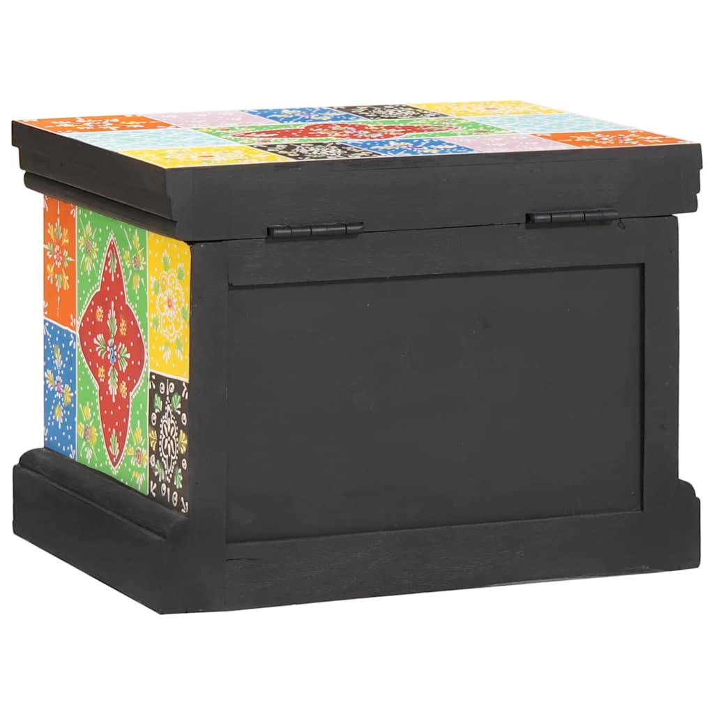 vidaXL Storage Box Multicolour 40 x 30 x 30 cm Solid Mango wood 4