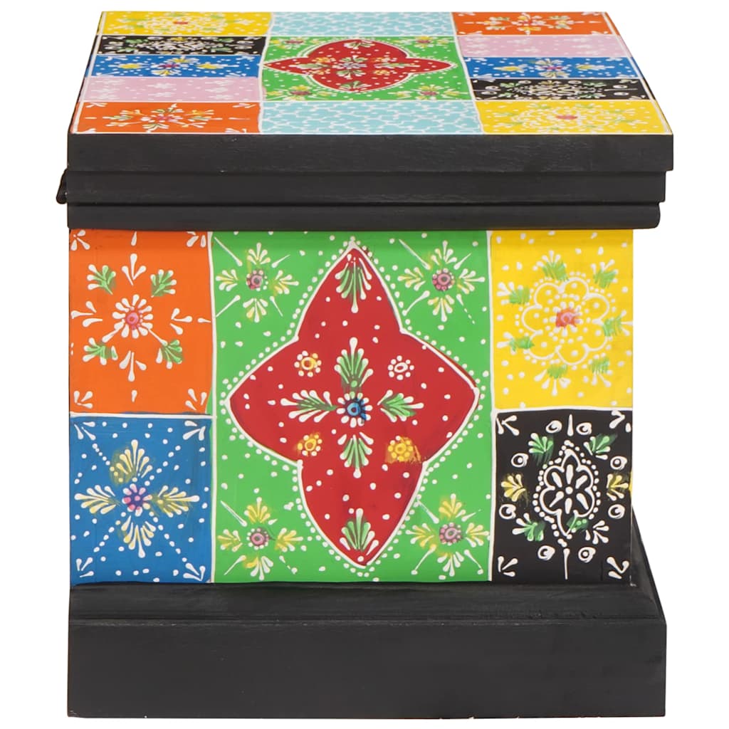 vidaXL Storage Box Multicolour 40 x 30 x 30 cm Solid Mango wood 3