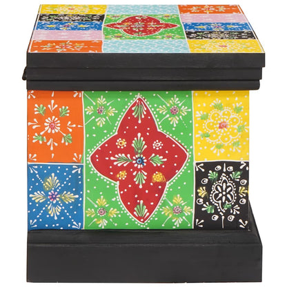 vidaXL Storage Box Multicolour 40 x 30 x 30 cm Solid Mango wood 3