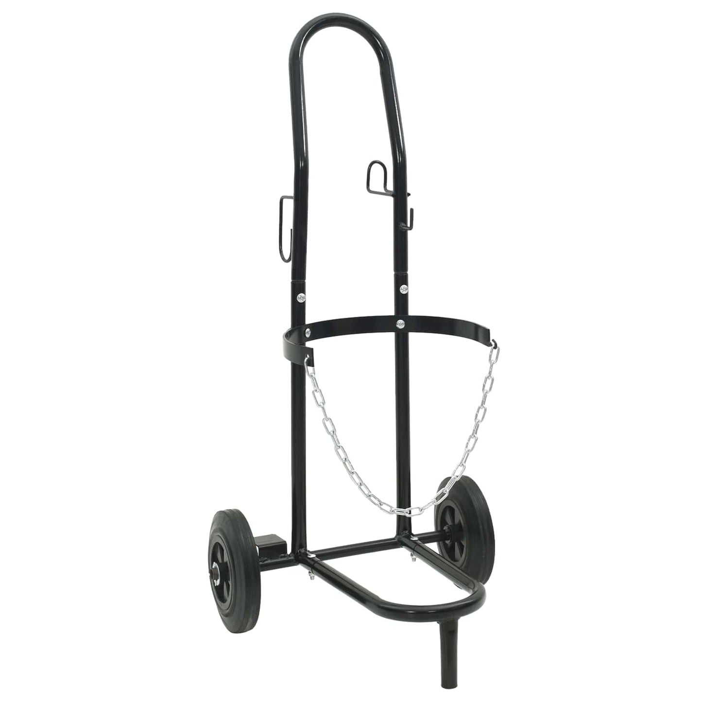 vidaXL Hand Trolley Black and Red 49 x 49 x 101 cm Steel 2
