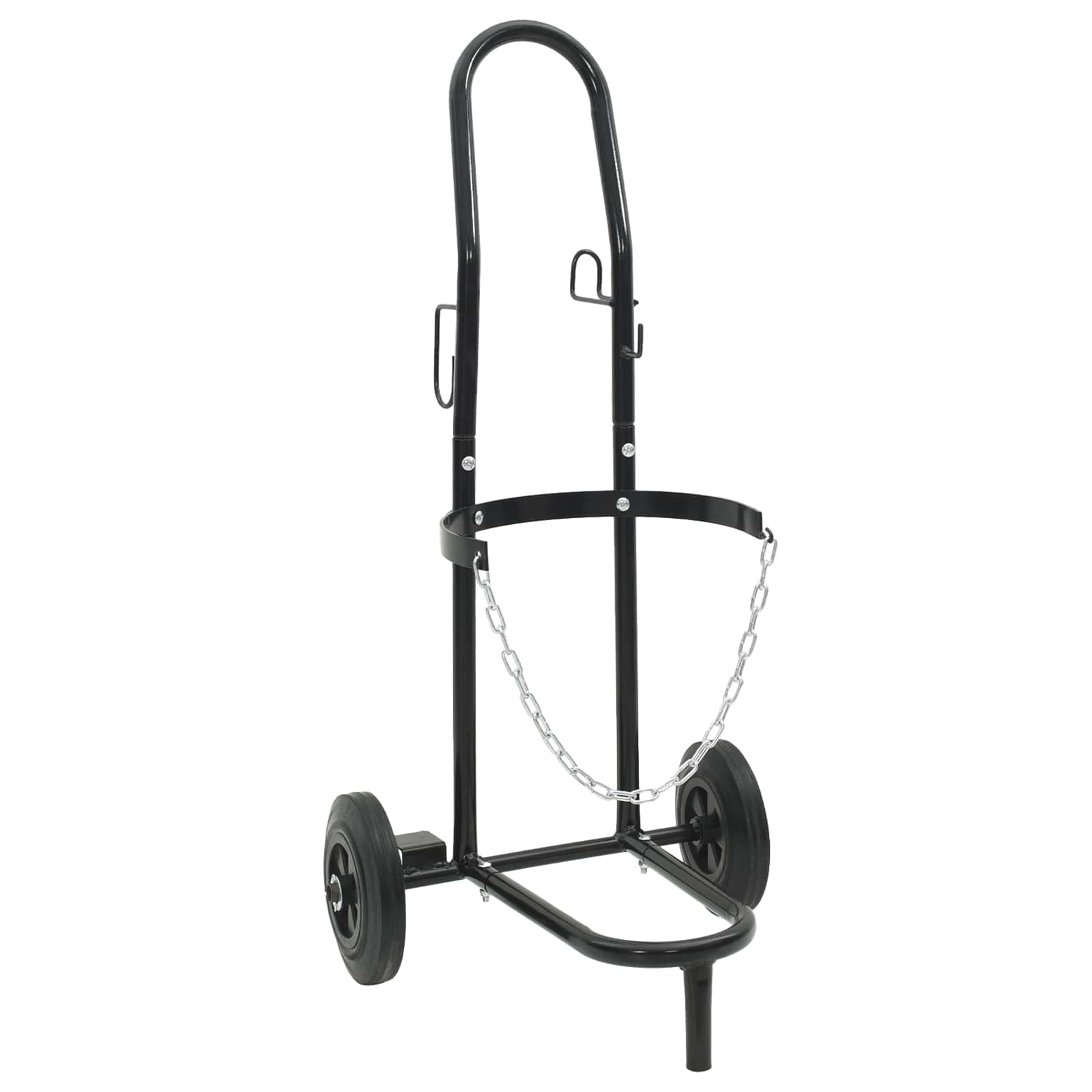 vidaXL Hand Trolley Black and Red 49 x 49 x 101 cm Steel 2