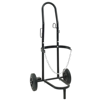 vidaXL Hand Trolley Black and Red 49 x 49 x 101 cm Steel 2