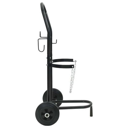 vidaXL Hand Trolley Black and Red 49 x 49 x 101 cm Steel 5
