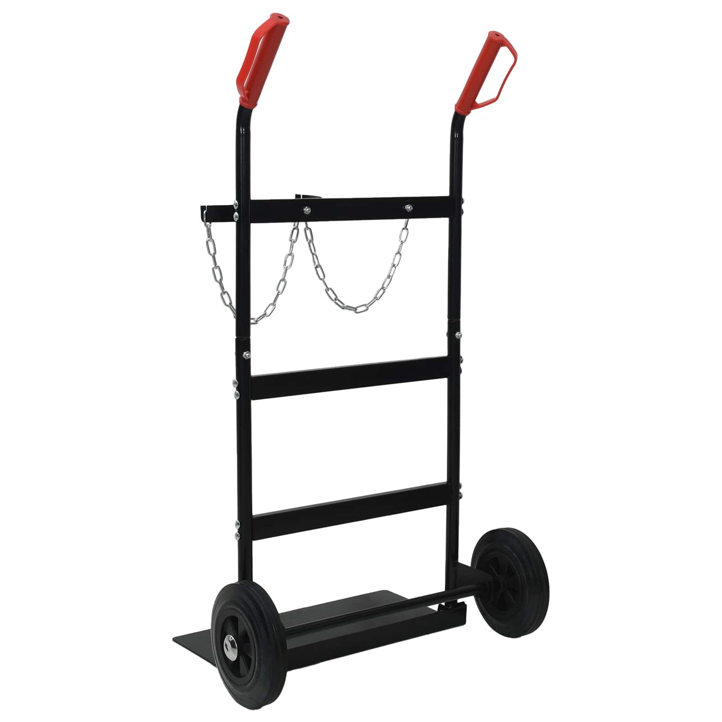 vidaXL Hand Trolley Black and Red 63 x 43.5 x 110 cm Steel 6