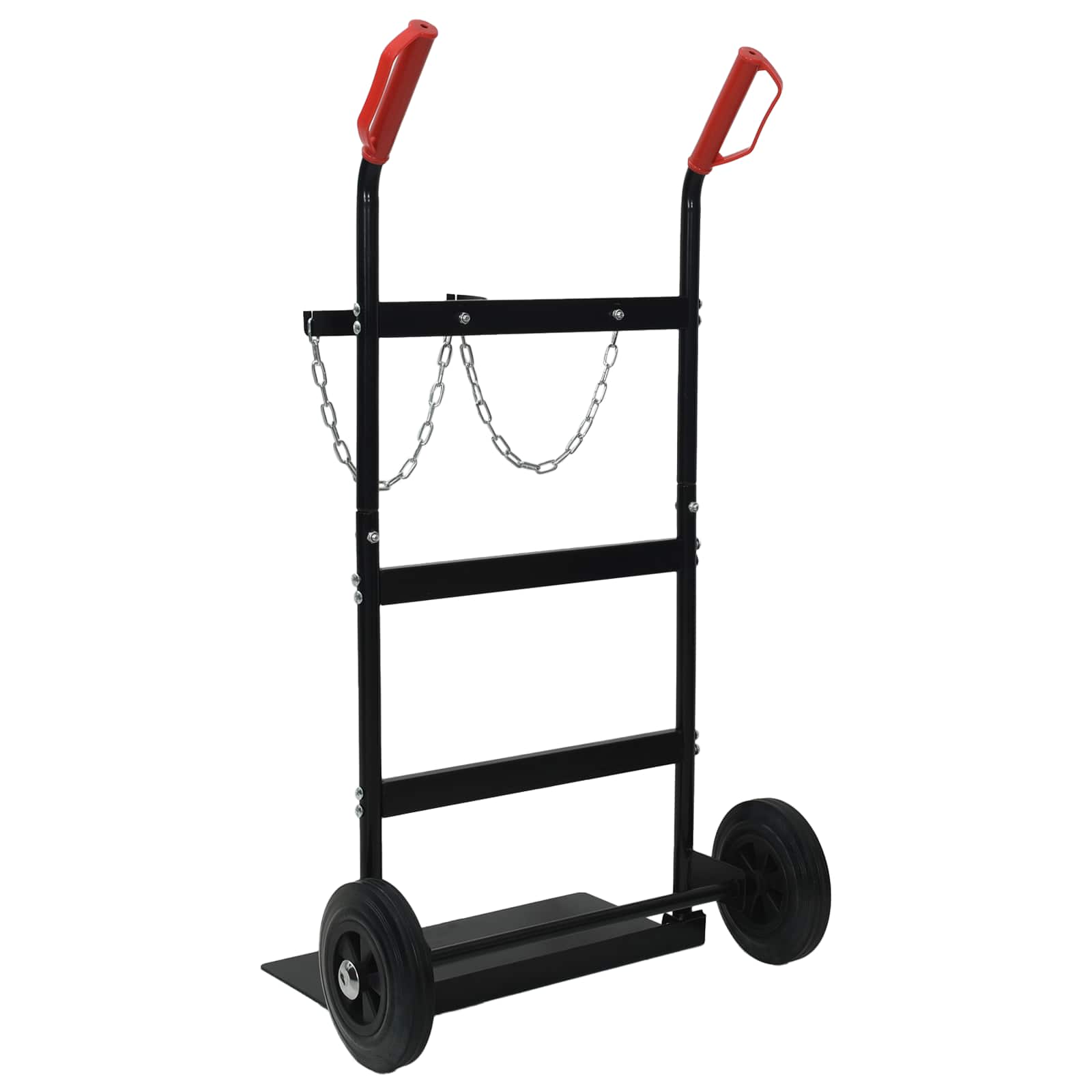 vidaXL Hand Trolley Black and Red 63 x 43.5 x 110 cm Steel 6