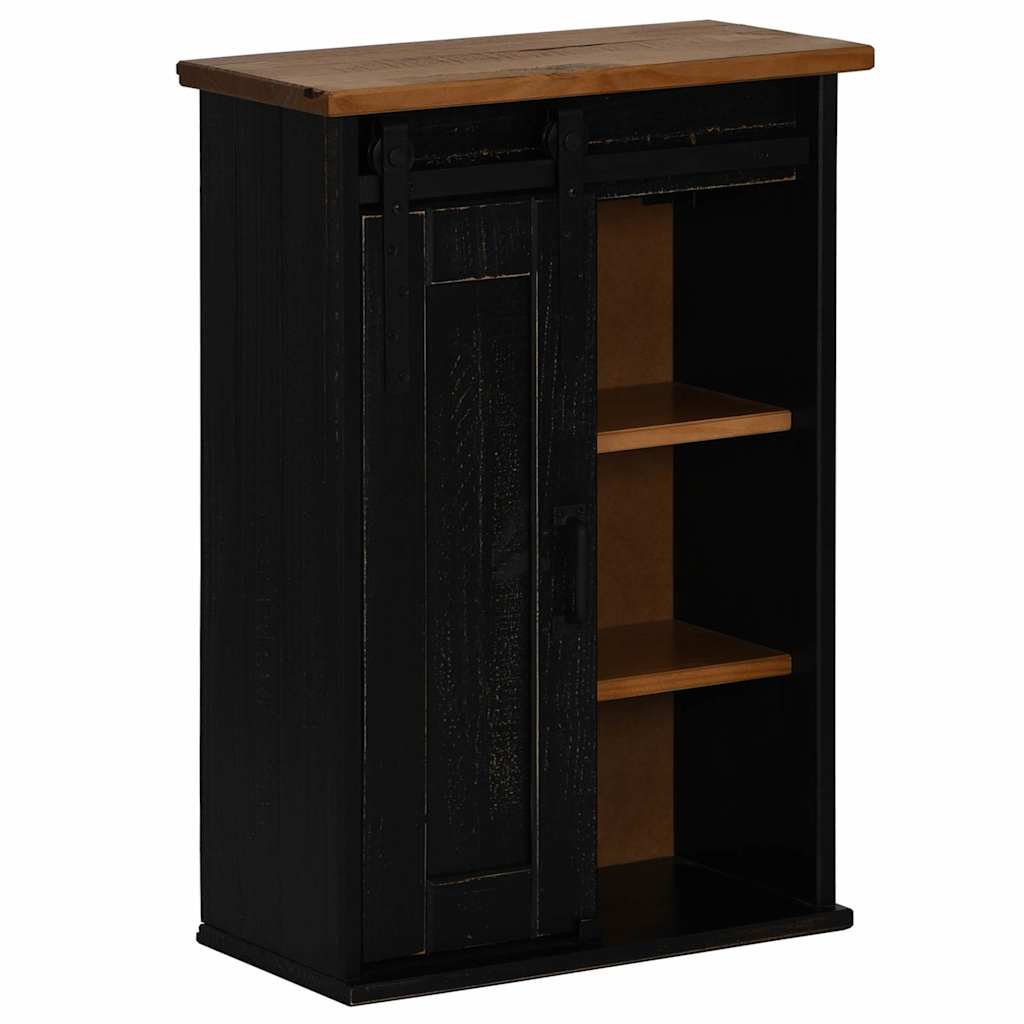 Hanging Cabinet HALDEN with Sliding Door Black