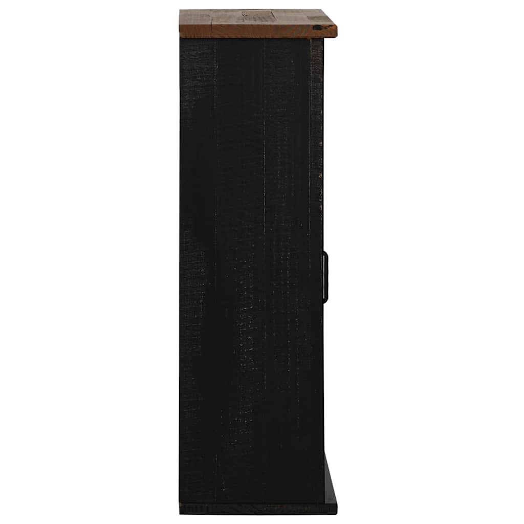 Hanging Cabinet HALDEN with Sliding Door Black