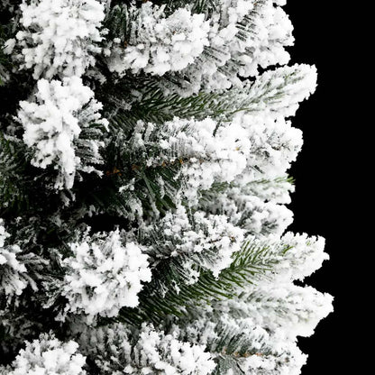 vidaXL Christmas Tree | White and Green | PVC and PE with a steel stand | Slim 5