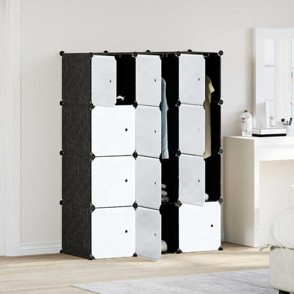vidaXL Storage Cube Organiser with 12 Cubes and Hanging Rods PP 3