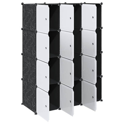 vidaXL Storage Cube Organiser with 12 Cubes and Hanging Rods PP 5