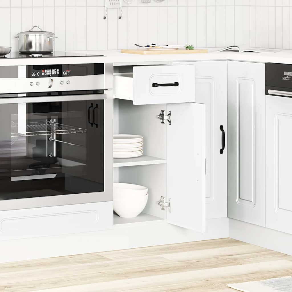 vidaXL Kitchen Base Cabinet "Kalmar" Engineered Wood White