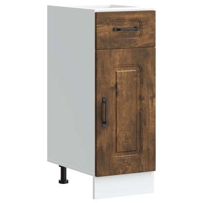 vidaXL Kitchen Base Cabinet Kalmar Smoked Oak Engineered Wood 2