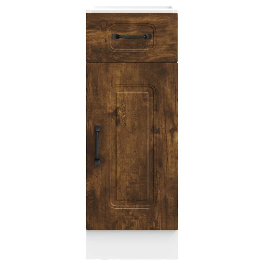 vidaXL Kitchen Base Cabinet Kalmar Smoked Oak Engineered Wood 4