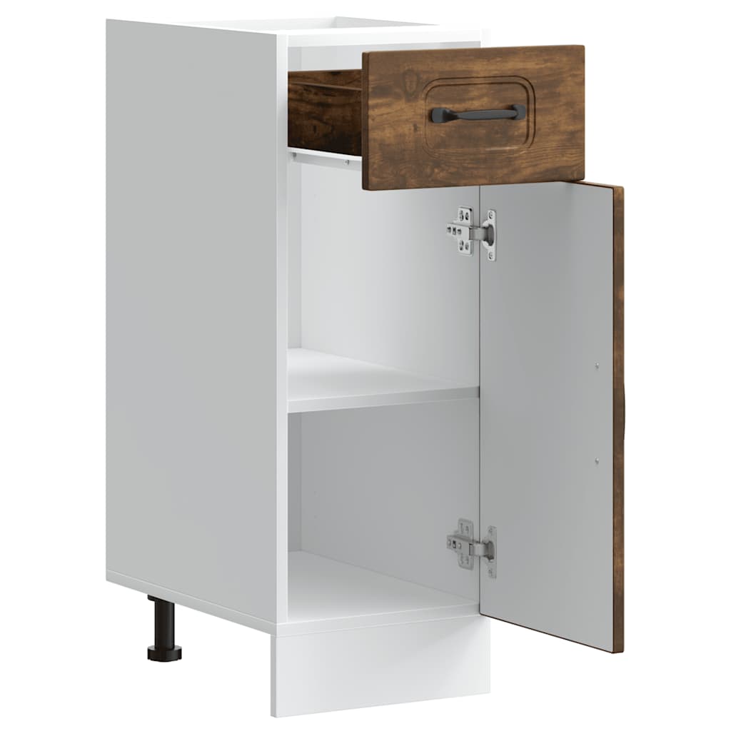 vidaXL Kitchen Base Cabinet Kalmar Smoked Oak Engineered Wood 5