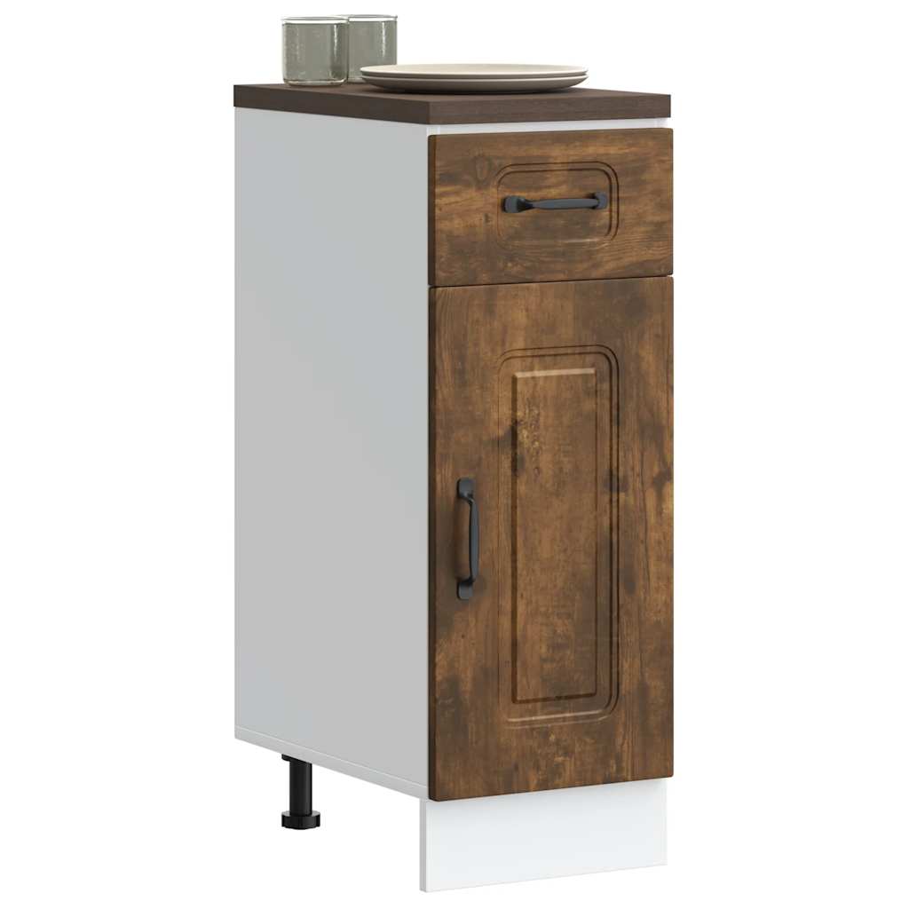 vidaXL Kitchen Base Cabinet Kalmar Smoked Oak Engineered Wood 1