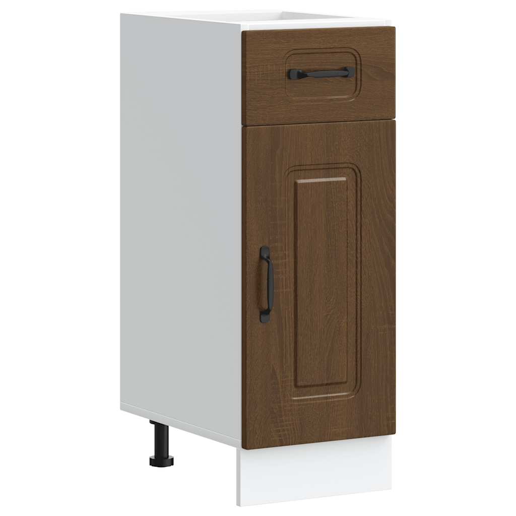 vidaXL Kitchen Base Cabinet Kalmar Brown Oak Engineered Wood 2