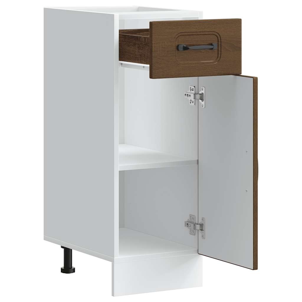 vidaXL Kitchen Base Cabinet Kalmar Brown Oak Engineered Wood 5