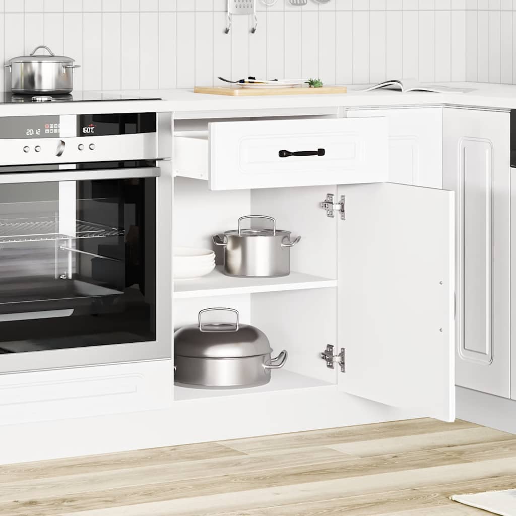 vidaXL Kitchen Base Cabinet "Kalmar" Engineered Wood White