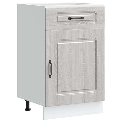 vidaXL Kitchen Base Cabinet Kalmar Grey Sonoma Engineered Wood 2