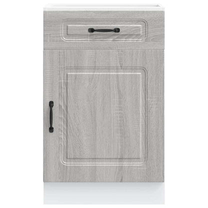 vidaXL Kitchen Base Cabinet Kalmar Grey Sonoma Engineered Wood 4