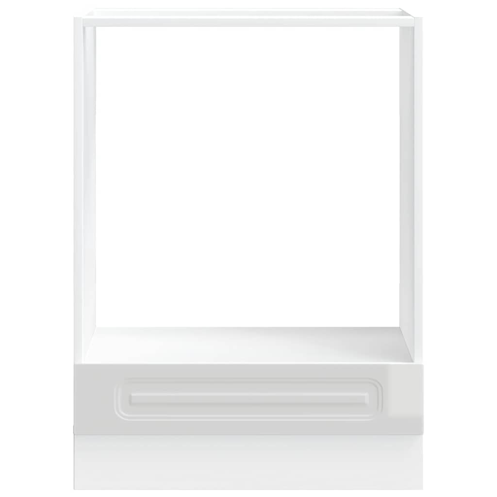 vidaXL Oven Cabinet "Kalmar" High Gloss White Engineered Wood 3
